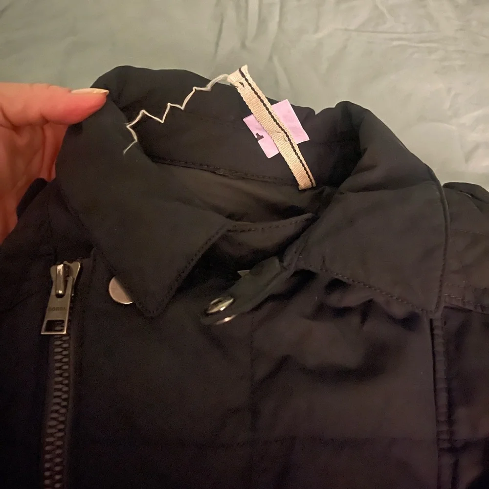 Sorel black goose down moto jacket. - Picture 13 of 16